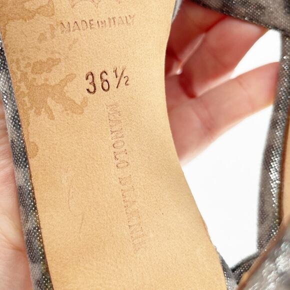 Vintage Manolo Blahnik Leopard Print Peep Toe Buckle Detail D'Orsay Heel IT 36.5 - Picture 11 of 11